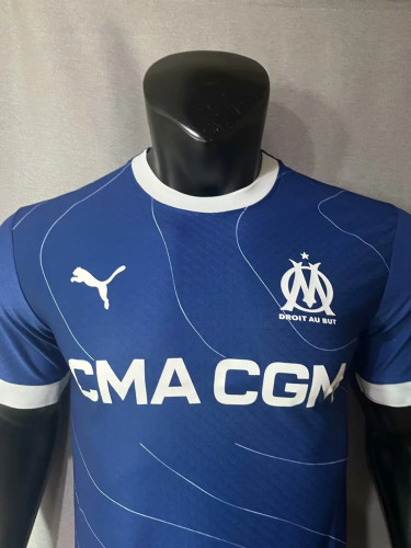 Marseille Away Jersey 23/24 Player Version Football Kit 2023 2024 Soccer Team Shirt