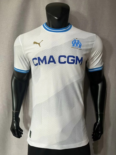 Marseille Home Jersey 23/24 Player Version Football Kit 2023 2024 Soccer Team Shirt