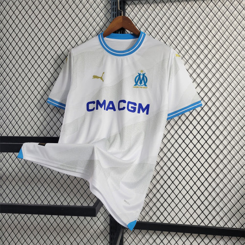 Marseille Home Jersey 23/24 Man Football Kit 2023 2024 Soccer Team Shirt