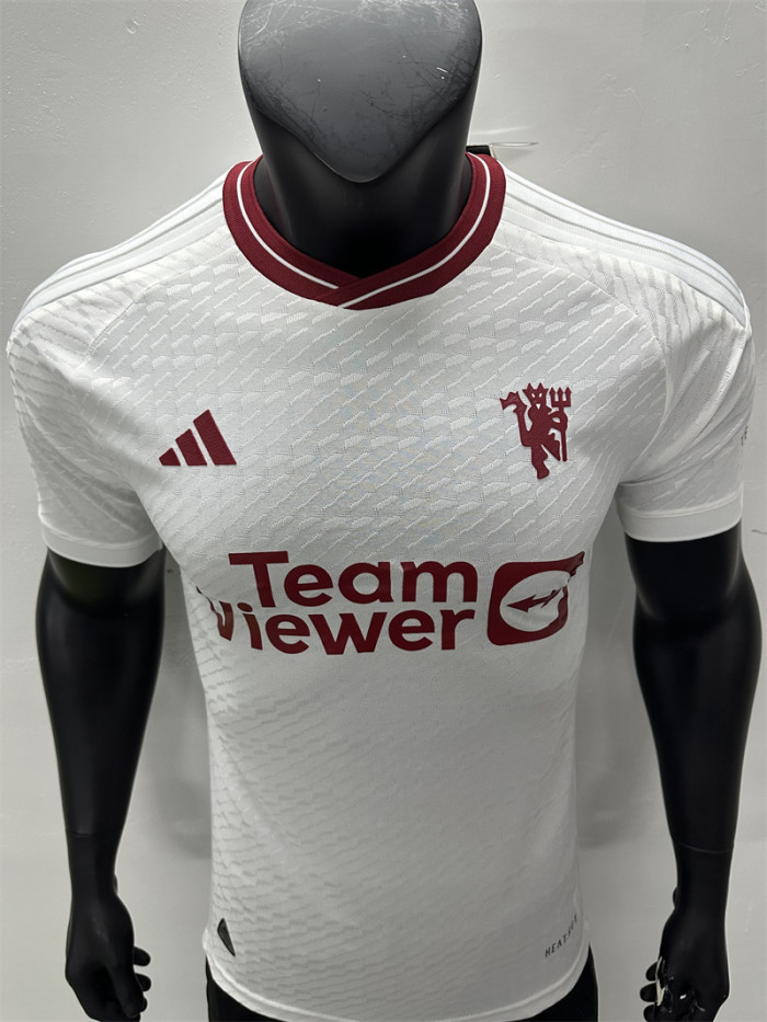 Manchester United Third Jersey 23/24 Player Version Football Kit 2023 2024  Soccer Team Shirt