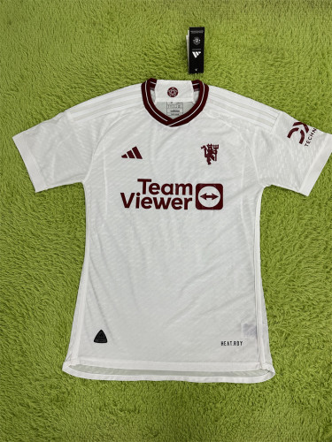 Manchester United Third Jersey 23/24 Player Version Football Kit 2023 2024 Soccer Team Shirt