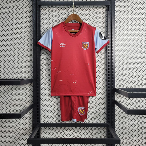 West Ham United Home Jersey 23/24 Kids Football Kit 2023 2024 Soccer Team Shirt