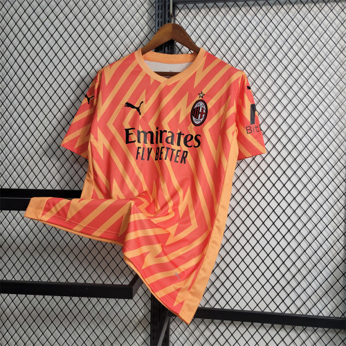 AC Milan Orange Jersey 23/24 goalkeeper Football Kit 2023 2024 Soccer Team Shirt