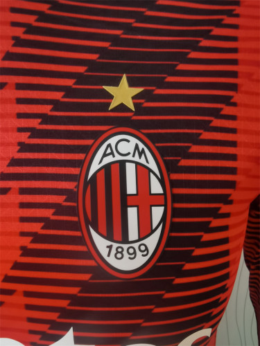 AC Milan Home Jersey 23/24 Player Version Long Sleeves
