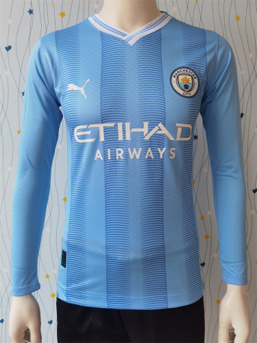 Manchester City Home Jersey 23/24 Player Version Long Sleeves
