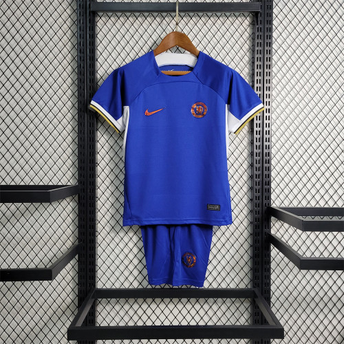 Chelsea Home Jersey 23/24 Kids Football Kit 2023 2024 Soccer Team Shirt