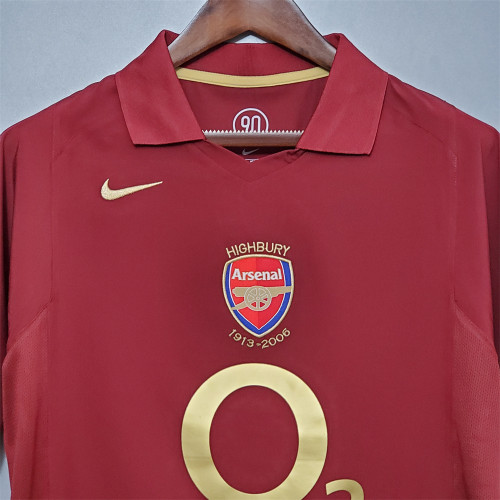 Arsenal Retro Jersey 2005 2006 Home Football Jersey Soccer Shirt
