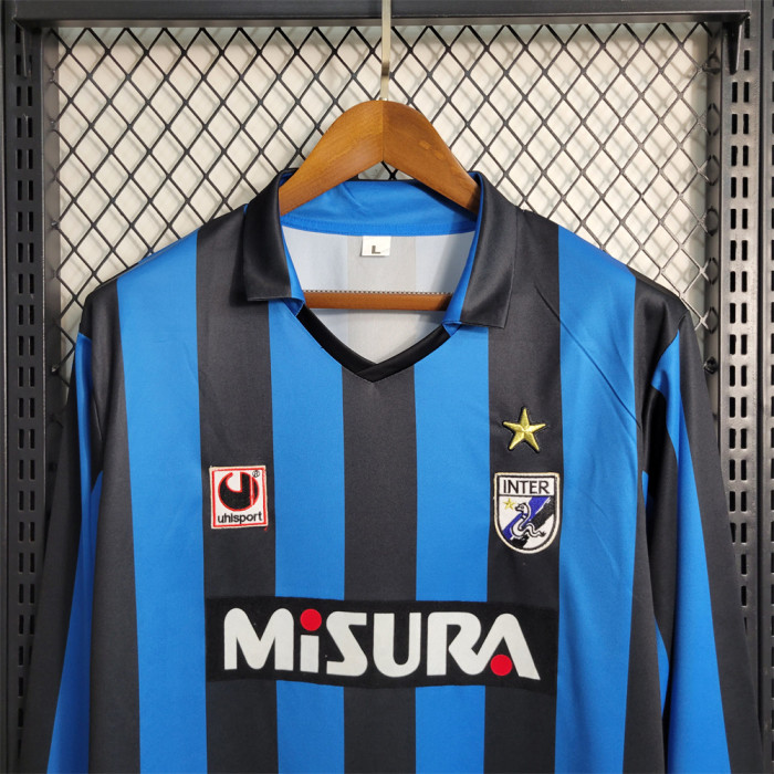 Inter Milan Jersey Home kit 1988 Retro Long Sleeves