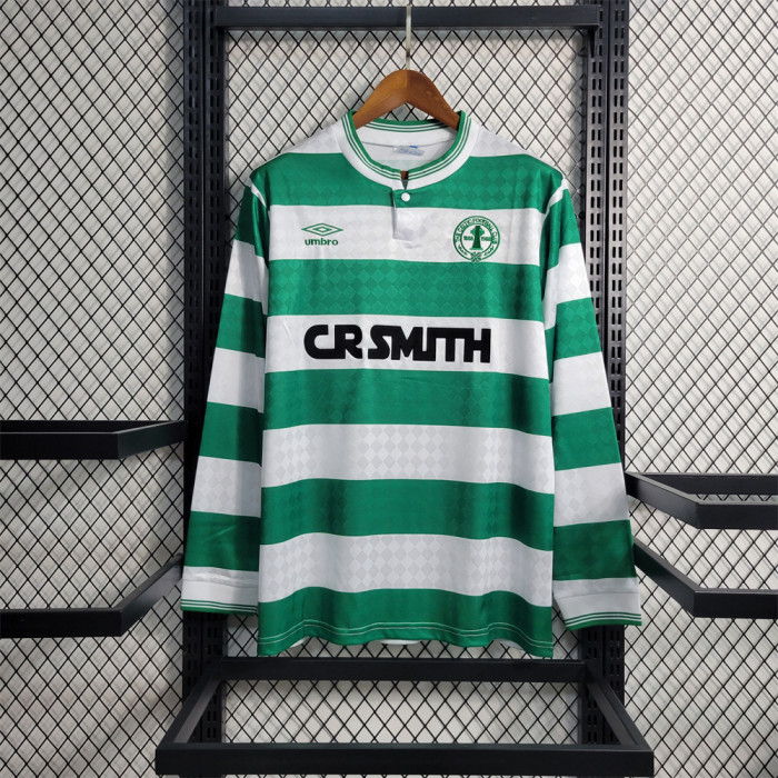 25.00 - Celtic Jersey Home kit 87-88 Retro Long Sleeves - www