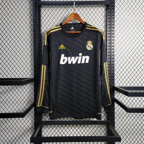 Real Madrid Jersey Away Kit 2011 2012 Retro Long Sleeves