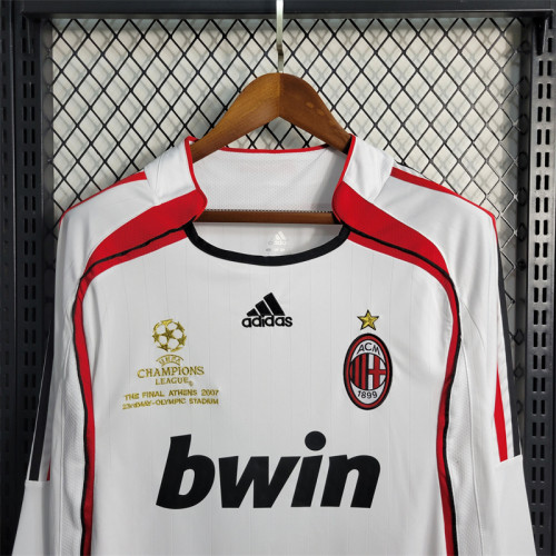 AC Milan Jersey Away Kit 2006 2007 Retro Long Sleeves