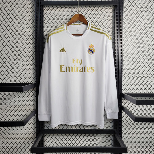 Real Madrid Jersey Home Kit 2019 2020 Retro Long Sleeves