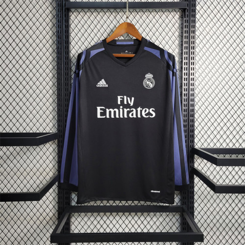 Real Madrid Jersey Home Kit 2016 2017 Retro Long Sleeves