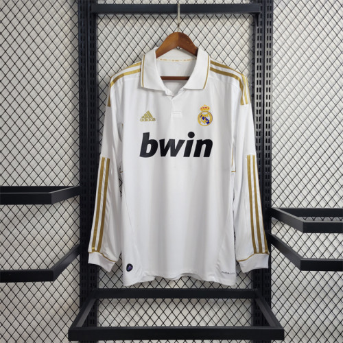 Real Madrid Jersey Home Kit 2011 2012 Retro Long Sleeves