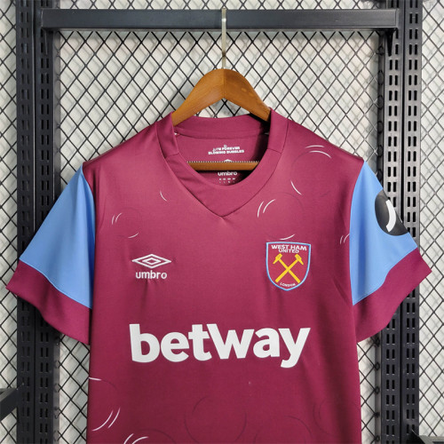 West Ham United Home Jersey 23/24 Football Kit 2023 2024 Soccer Team Shirt