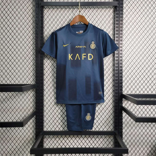 Ronaldo Al-Nassr Riyadh Jersey Away Kit 23/24 Kids Football Team Soccer Shirt