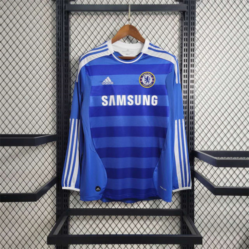 Chelsea Jersey Home Kit 2011 2012 Retro Long Sleeves Football Team Soccer Shirt
