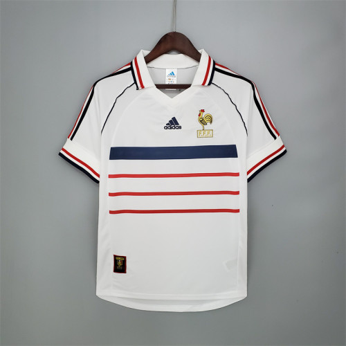 France Jersey Away Kit 1998 Retro Football Team Soccer Shirt