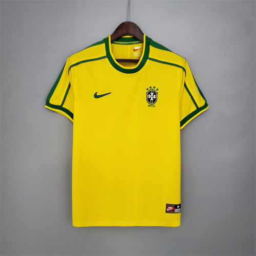 Brazil Jersey Home Kit 1998 Retro Football Team Soccer Shirt