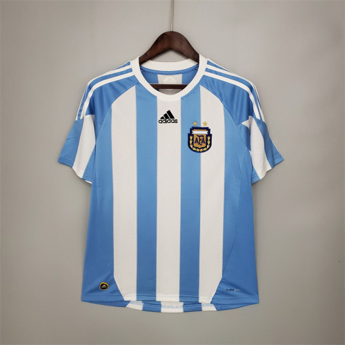 Argentina Jersey Home Kit 2010 Retro Football Team Soccer Shirt