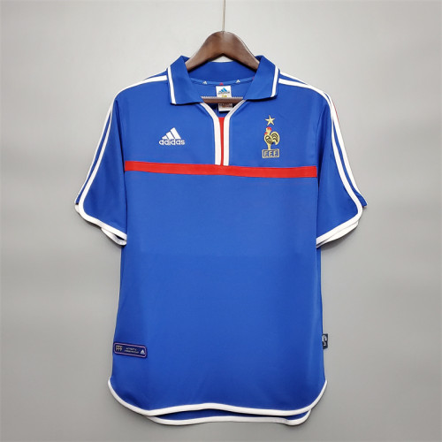 France Jersey Home Kit 2000 Retro Football Team Soccer Shirt
