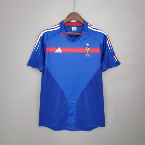 France Jersey Home Kit 2004 Retro Football Team Soccer Shirt