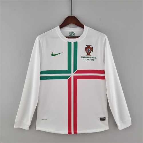 Portugal Jersey Away kit 2012 Retro Long Sleeves Football Team Soccer Shirt