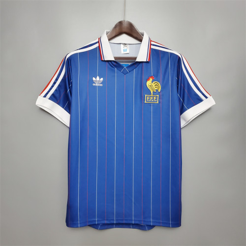 France Jersey Home Kit 1982 Retro Football Team Soccer Shirt