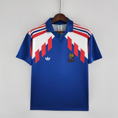 France Jersey Home Kit 1988 1990 Retro Football Team Soccer Shirt
