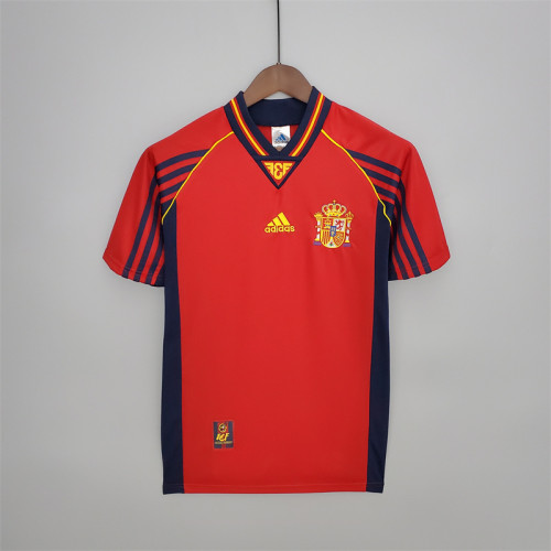 Spain Jersey Home kit 1998 Retro Football Team Soccer