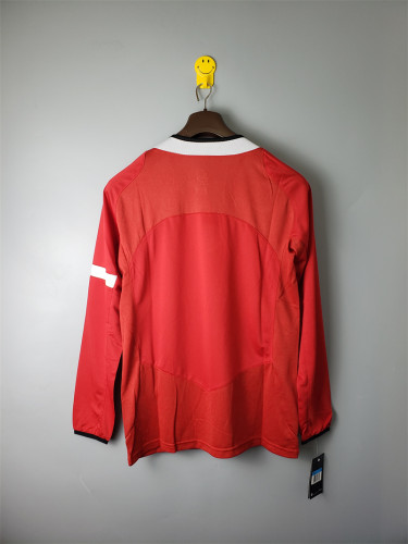 Man United Jersey Home Kit 2005/06 Retro Long Sleeve Football Team Soccer Shirt