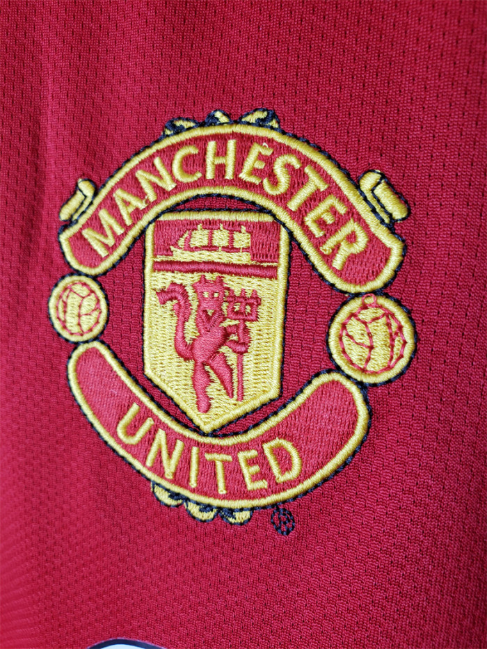 Man United Jersey Home Kit 2005/06 Retro Long Sleeve Football Team Soccer Shirt