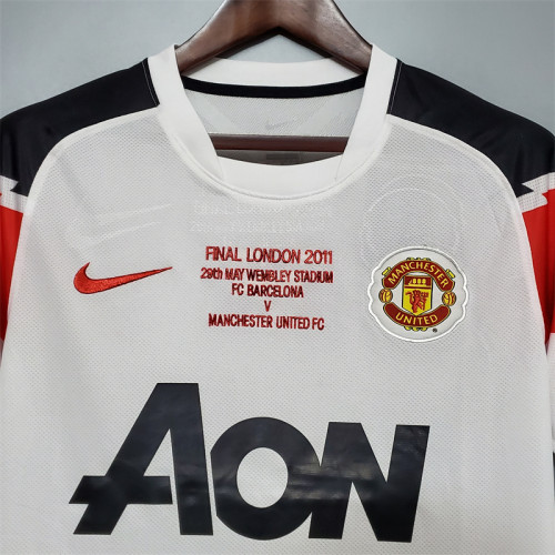 Manchester United Jersey Away Kit 2010/11 Retro Football Team Soccer Shirt