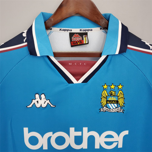 Manchester City Jersey Home Kit 1997/99 Retro Football Team Soccer Shirt
