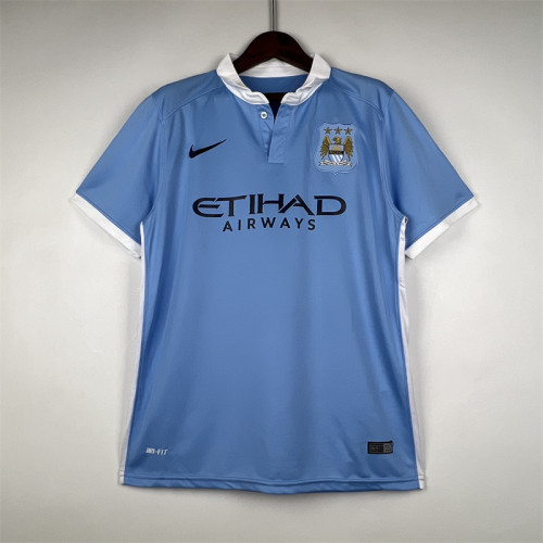 Manchester City Jersey Home Kit 2015/16 Retro Football Team Soccer Shirt