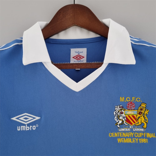 Manchester City Jersey Home Kit 1981/82 Retro Football Team Soccer Shirt