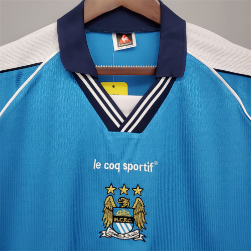 Manchester City Jersey Home Kit 1999/01 Retro Football Team Soccer Shirt