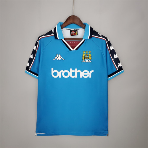 Manchester City Jersey Home Kit 1997/99 Retro Football Team Soccer Shirt