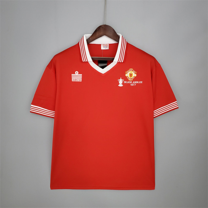 Man United Jersey Home Kit 1977 retro Football Team Soccer shirt