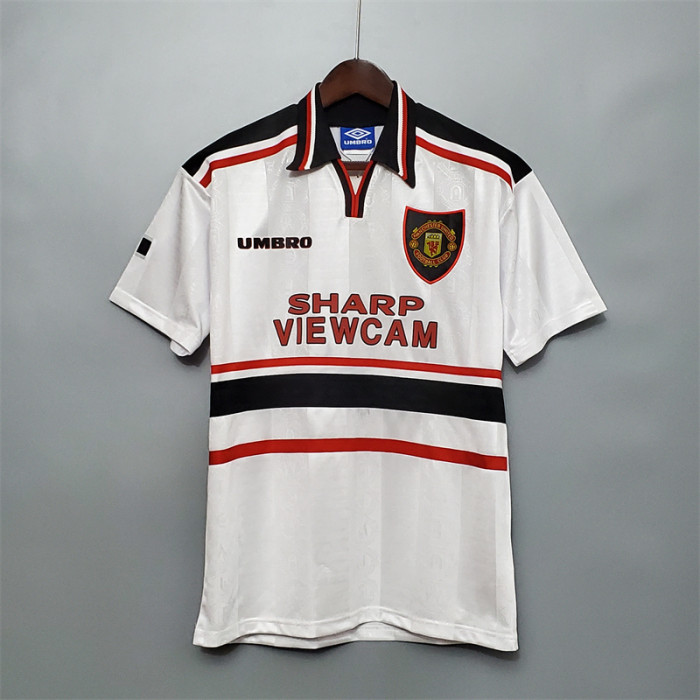 Man United Jersey Away Kit 1997/98 Retro Football Team Soccer Shirt