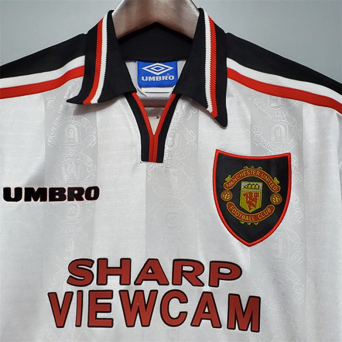 Man United Jersey Away Kit 1997/98 Retro Football Team Soccer Shirt