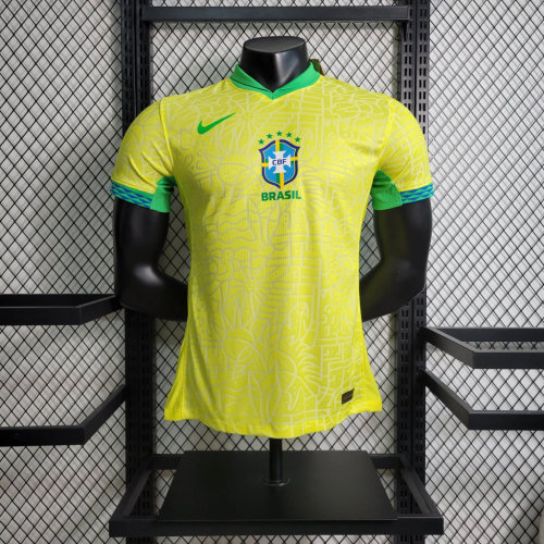 Brazil Jersey Home Kit 2024 Player Version Football Team Soccer Shirt