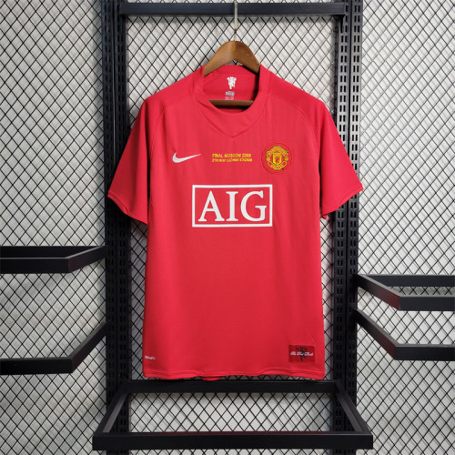 Manchester United Jersey Home Kit 07/08 Retro Football Team Soccer Shirt