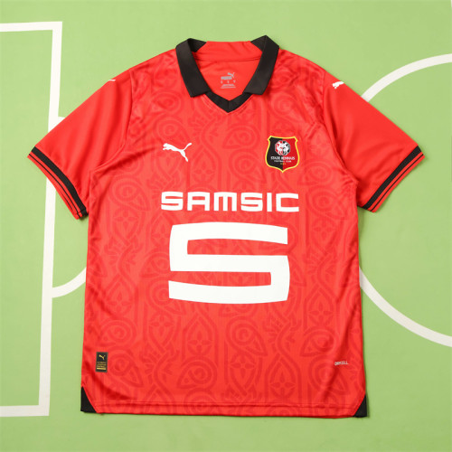Rennais Jersey Home kit 23/24 Man Football Team Soccer Shirt