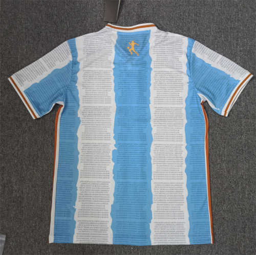 Argentina Jersey Special Kit 2023 2024 Man Football Team Soccer Shirt