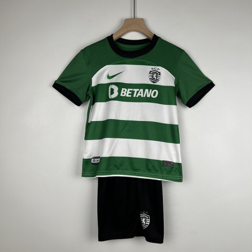 Sporting CP Jersey Home Kit 23/24 Kids Football Team Soccer Shirt 2023 2024