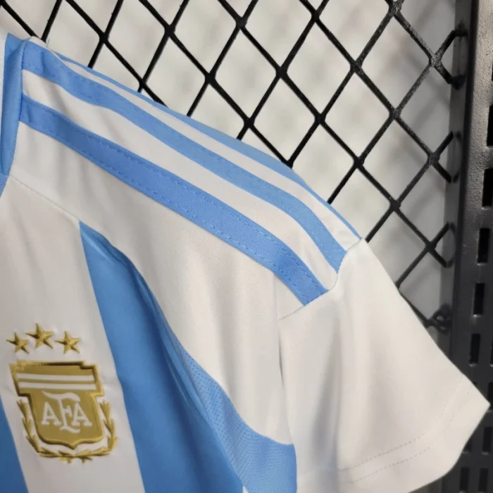 Kids Argentina Home Kit 24/25 Copa America 2024 Football Jersey