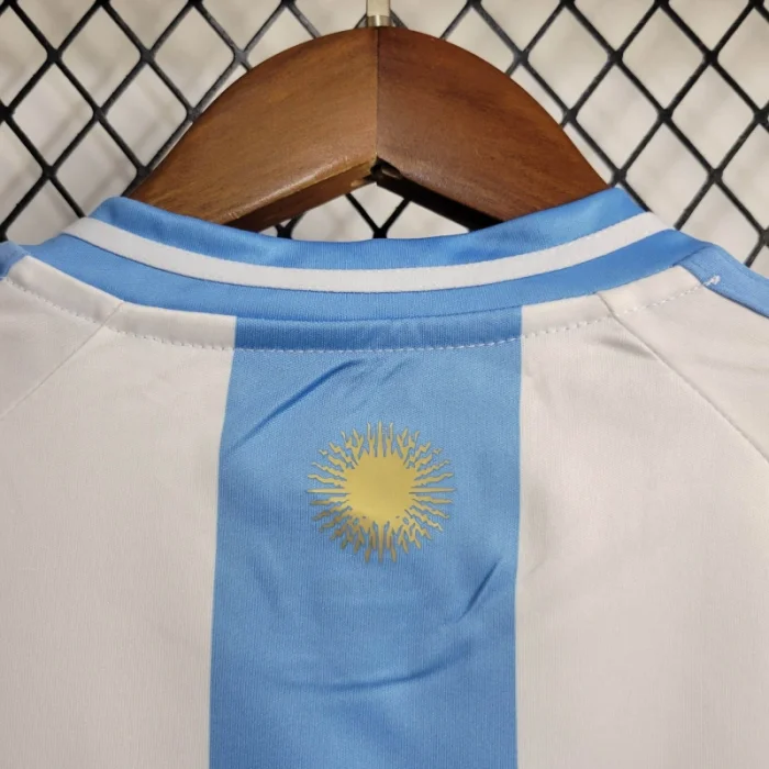 Kids Argentina Home Kit 24/25 Copa America 2024 Football Jersey