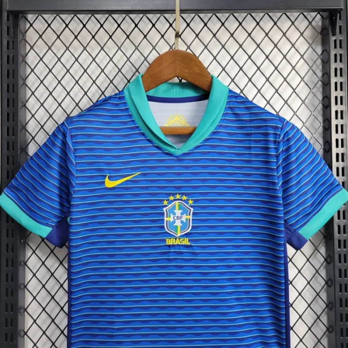 Kids Brazil Away Kit 24/25 Copa America 2024 Football Jersey