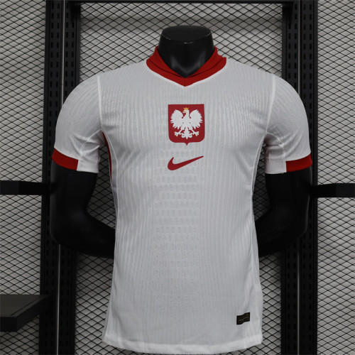 Player Poland Home Kit 24/25 Euro Cup 2024 Football Jersey
